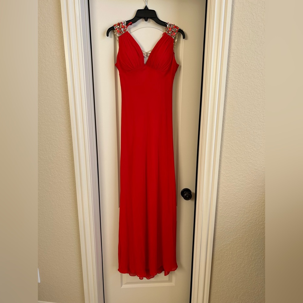 Faviana Red gown